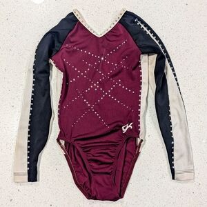 COMPETITION GK ELITE Gymnastics Dance Leotard Child Large ASU Maroon Sun Devils